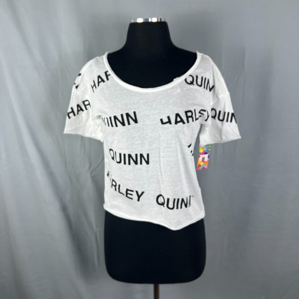 Birds Of Prey Movie T Shirt Women Small White Cotton Harley Quinn All Over Print